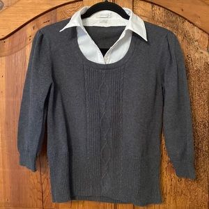Van Heusen 100% Cotton Cable Sweater w Insert
